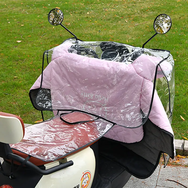 Electric Vehicle Dust Cover Translucent Thick Universal Protective Gear Waterproof Rainproof Rain Cover Electric Bicycle Cover - Image 2