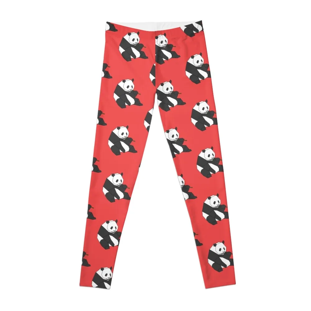 

Geometric Panda Bear Leggings Women's fitness Women's sports sports for Womens Leggings