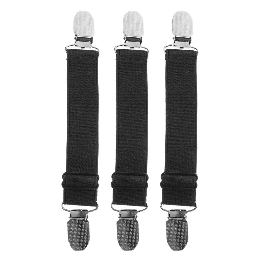 3Pcs Adjustable Elastic Pant Clips Boot Straps Bands Windproof Waterproof Secure Fit for Riding Cycling Outdoor Sports