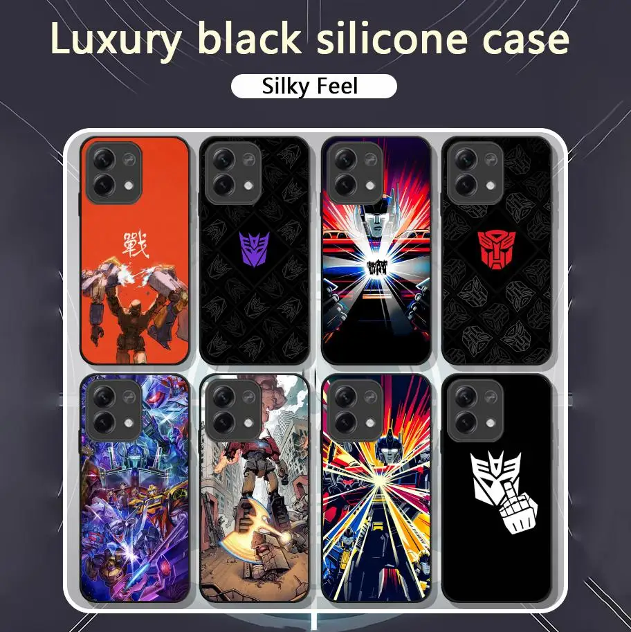 Trans-Former pattern design Phone Case For Xiaomi Redmi Note 13,12,11, 10 Pro Plus S,  5G, 12S, Soft Black Phone Cover