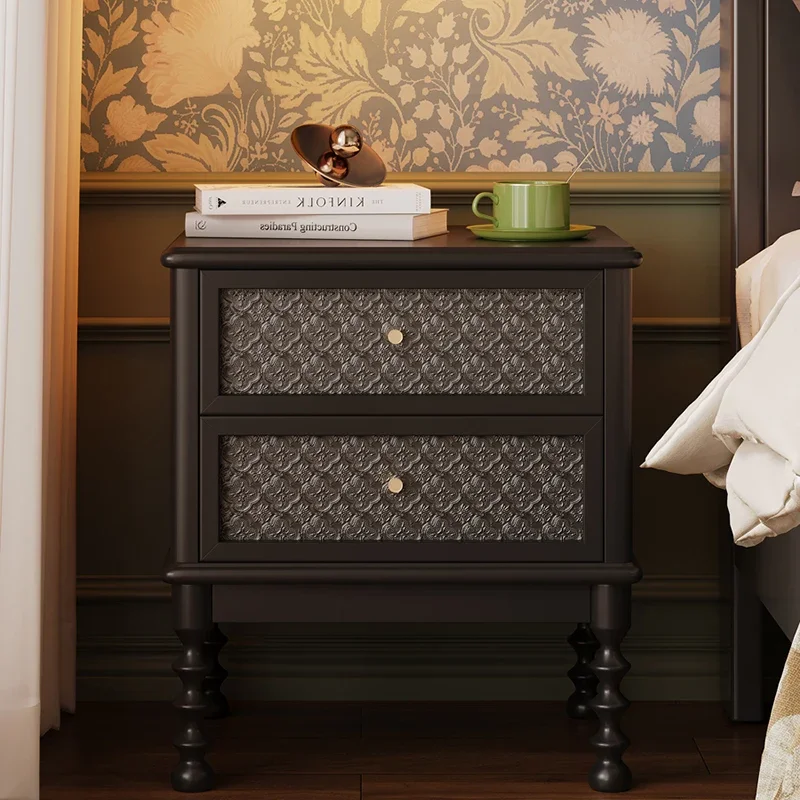 Nordic Rattan Nightstands Modern Mini Round Side Drawers Luxury Nightstand Irregular Meuble De Rangement Library Furniture