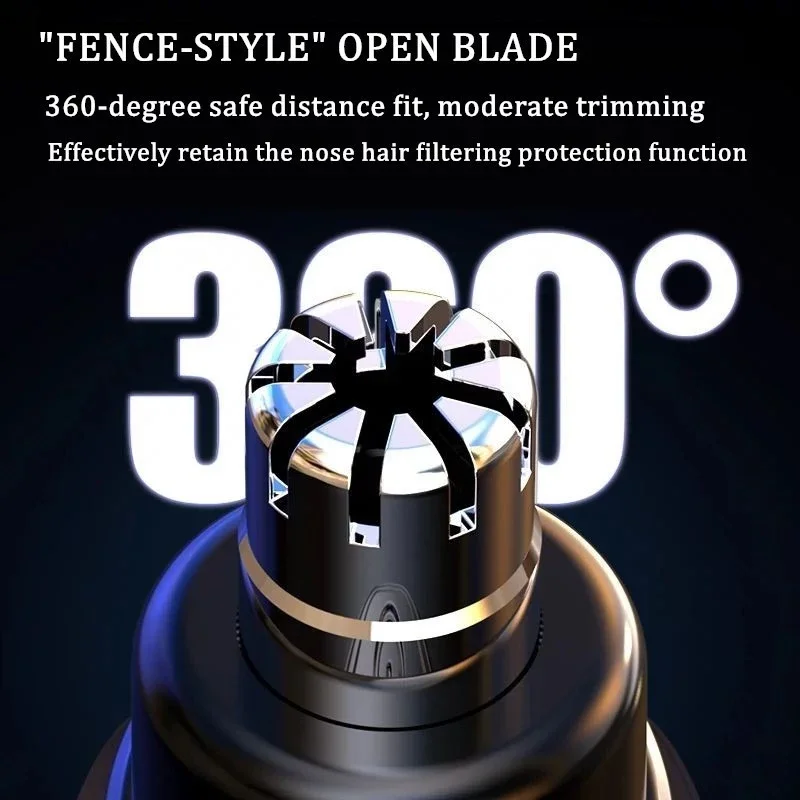 Portable Electric Nose Hair Ear Trimmer Cut Nose Hair Without Harming Nasal Cavity Digital Display Nose Hair Trimmer Mini Compac