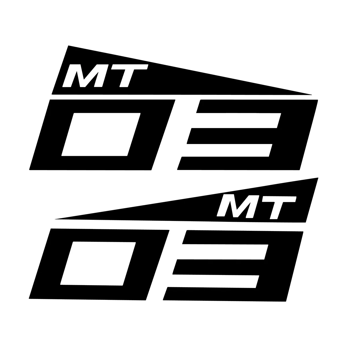 For YAMAHA MT-03 MT03 MT 03 Motorcycle Logo Emblem Stickes Moto Body Fuel Tank Front Cover Reflective Decals Accessories 1 Pair