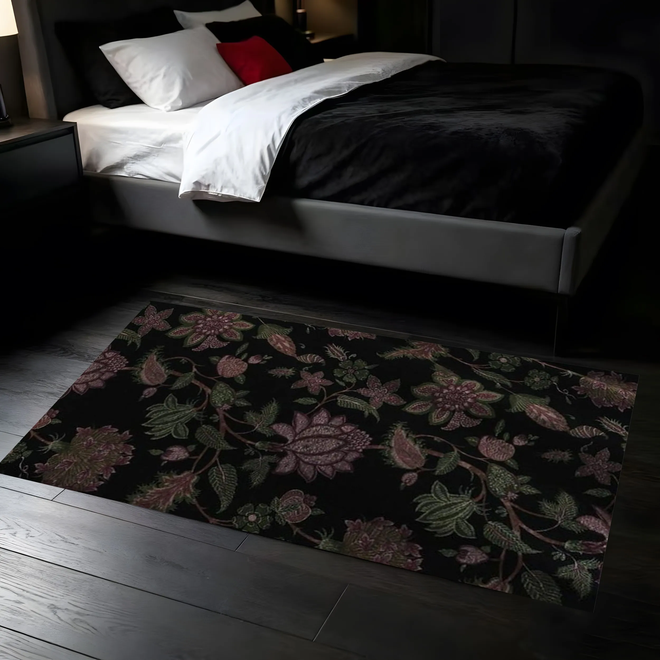 2D Carpet with Halloween Pumpkin, Bat, and Ghost Face Elements in a Bright and Eye-Catching Cartoon Style That Perfectly Captures