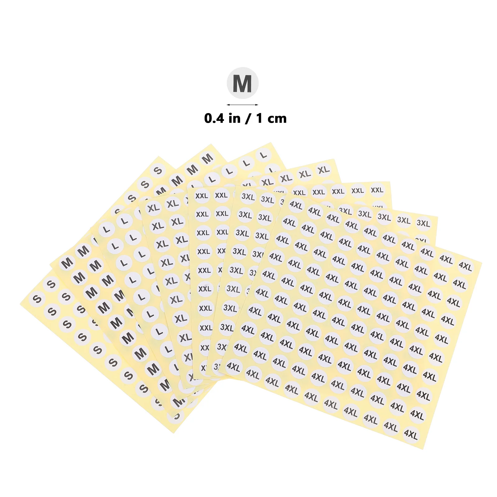 7000Pcs Garment Size Stickers Round Clothing Labels Waterproof Durable S M L Xl Xxl Xxxl Xxxxl Quick Identification