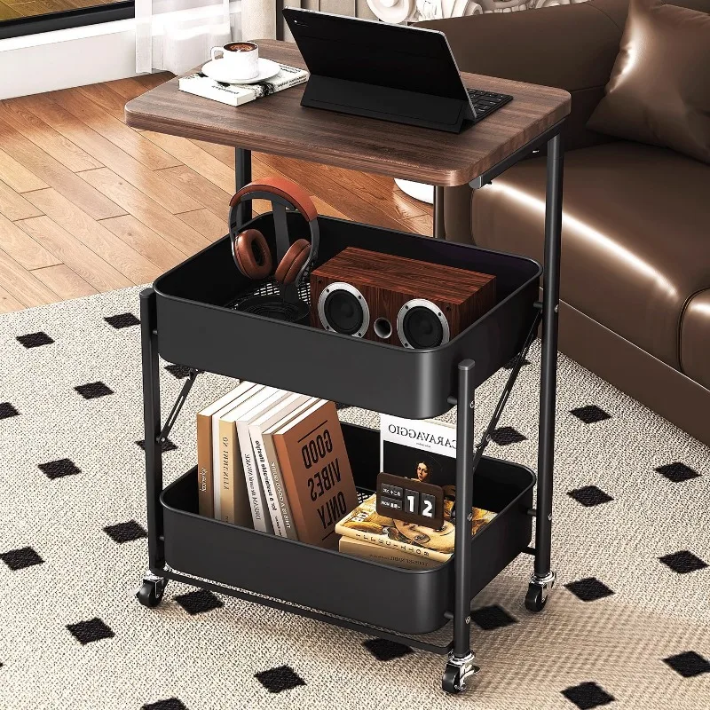 Medieval Trolley Rack Household Mobile with Wheels Dormitory Good Things Bedside Kitchen Snacks Sundries Storage Rack Storage