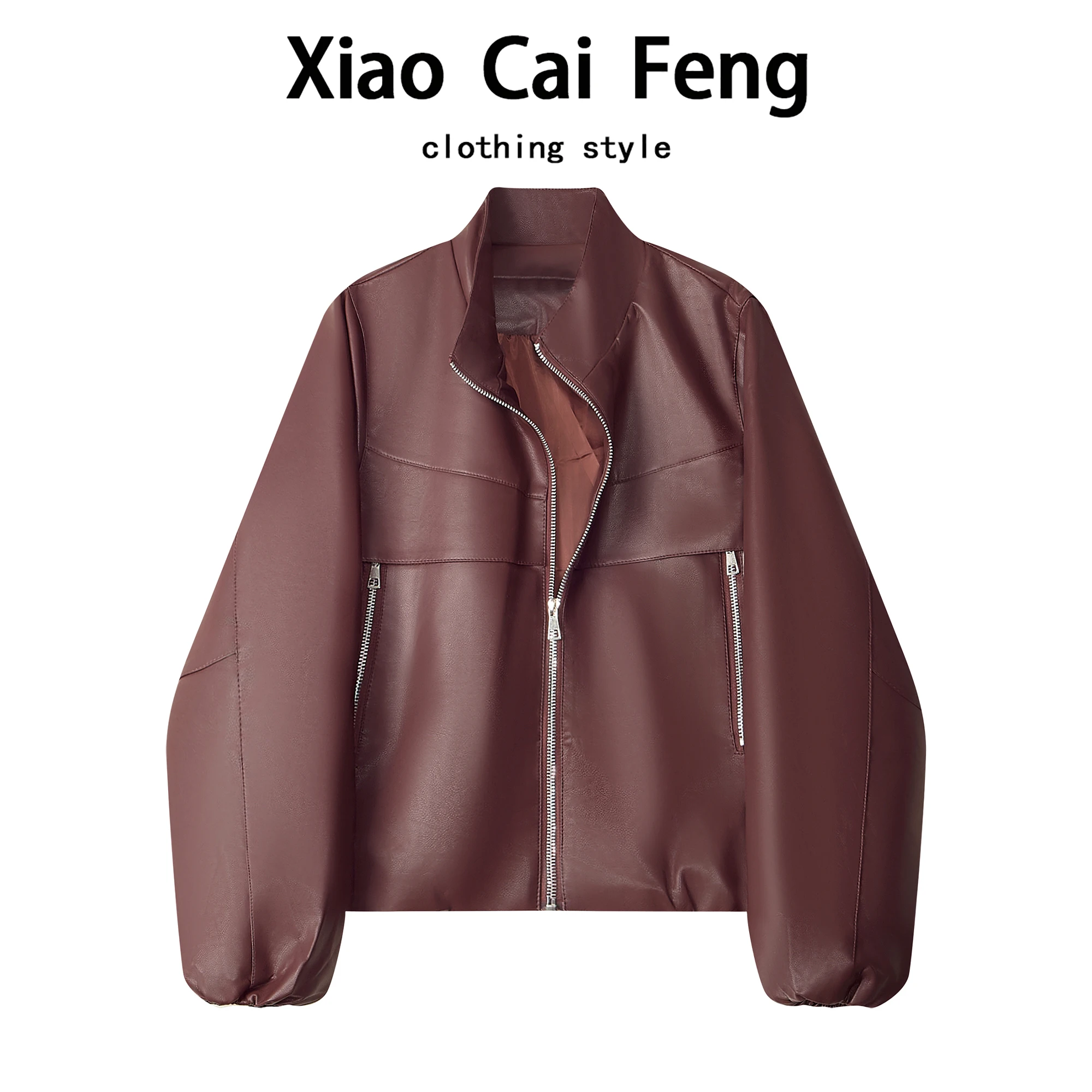 Ankela vermelho vento fresco couro do plutônio jaet ort outerwear feminino casual faion primavera outono motociclista sle casaco na moda