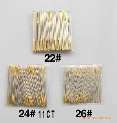 크로스 스티치 바늘, 자수 바늘, 최고 품질, 24 # 11CT, 10 PC/가방