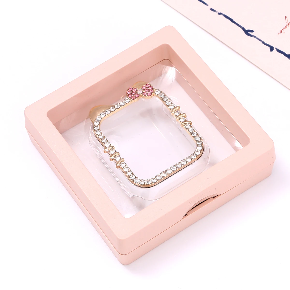 Protective Case for Apple Watch Case 9/8/7 41mm 45mm Bling Rhinestone Women Bumper Frame Cover iWatch Series 40mm 44mm 6/5/4 SE