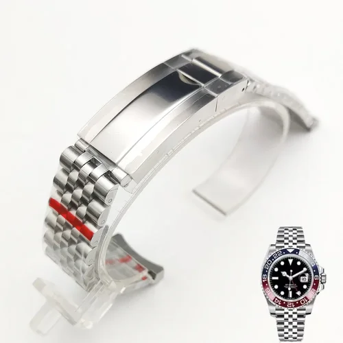 Correa de reloj Jubilee 904 de 20mm para Rolex Sub GMT Yacht Daytona, correa para hombre, cadena de reloj de lujo, piezas Mod, accesorios de repuesto