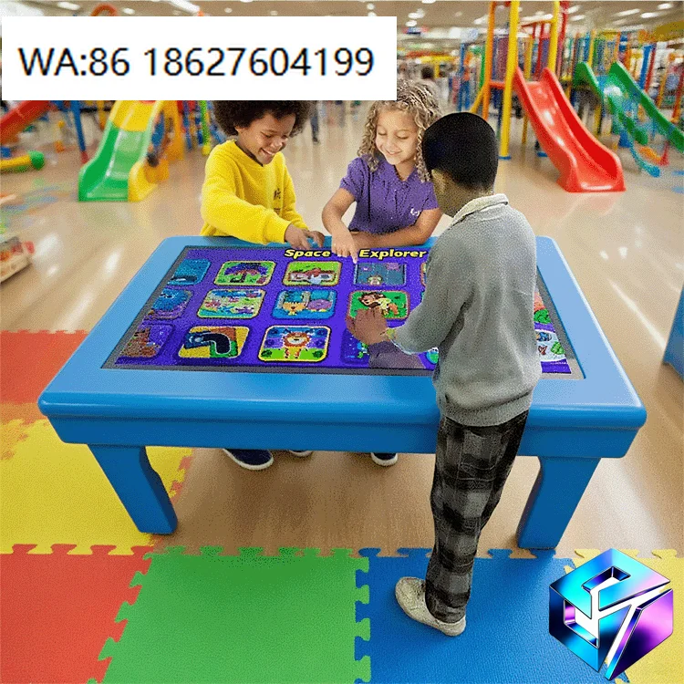 

32 43 55 Inch Interactive Smart Touch Screen LCD Table Custom LED Strip Lifting Advertising Exhibition Equipment