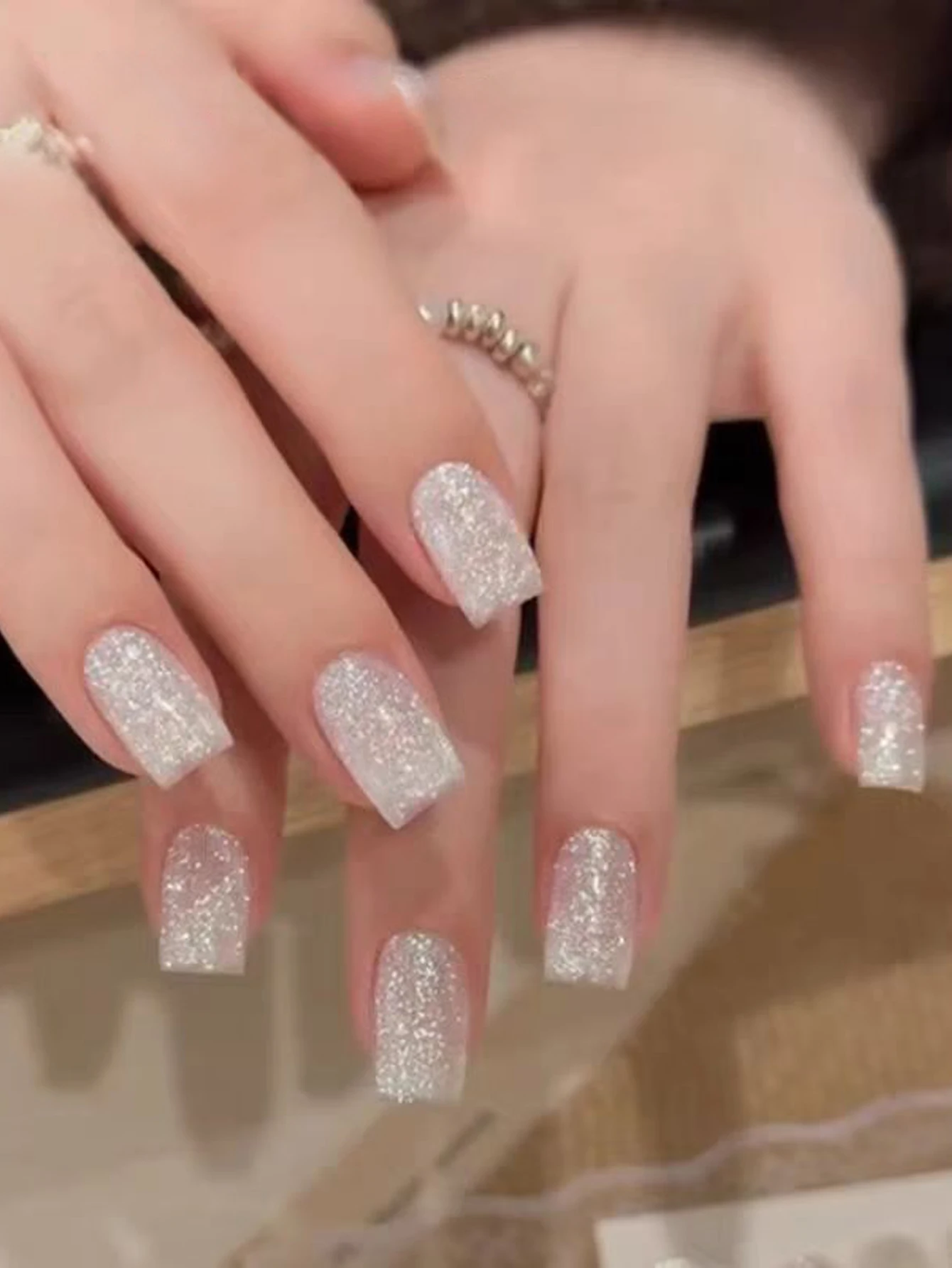 12ml Snow Velvet Glitter Gel Polish Sparkly White Silver UV LED Gel Super Shiny Fluffy Effect Soak Off Long Lasting Nail Varnish