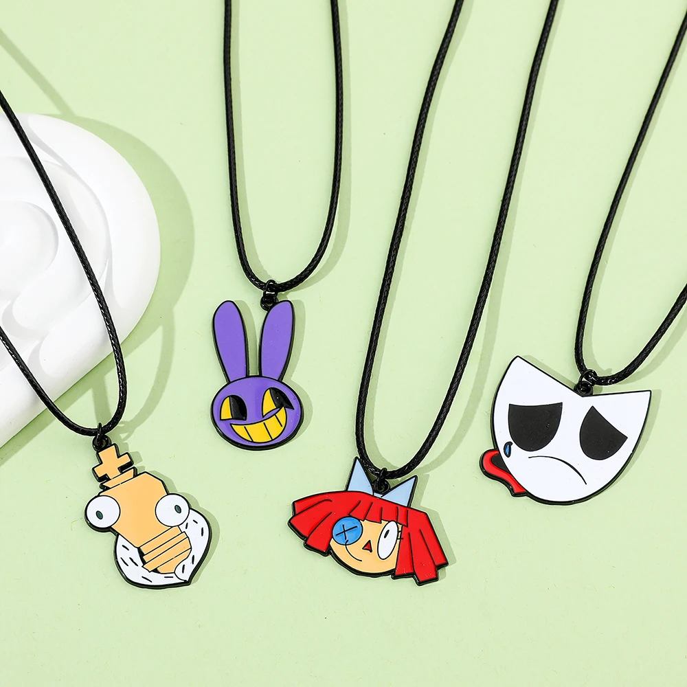 Fashion Necklace The Amazing Digital Circus Necklaces Game Peripheral Cartoon Clown Pendants Kids Studengts Toys Birthday Gifts