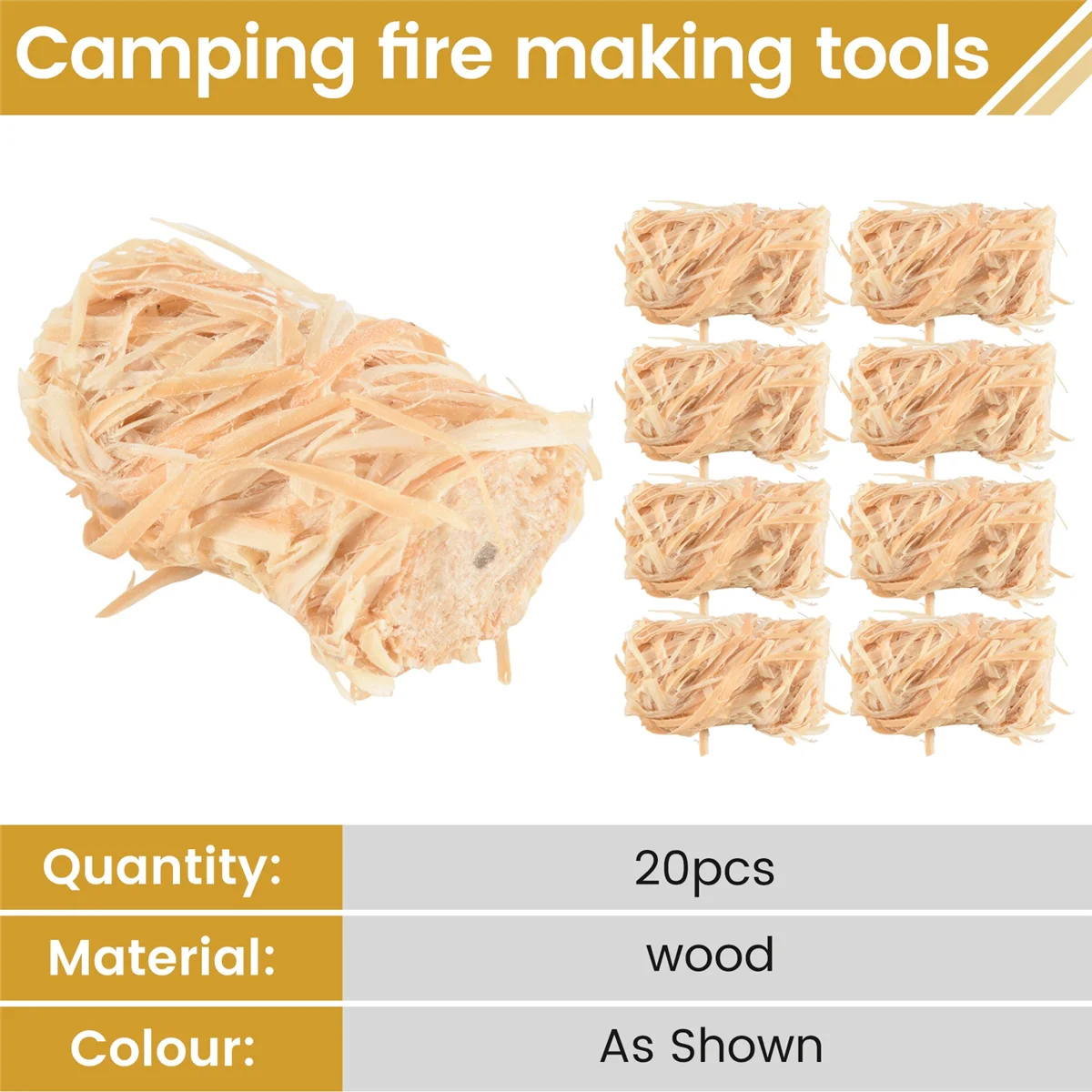 

A94U Natural Firelighters for Wood Burners, Fire Lighters, Firelighter for Stove, Bbq Cooking,Natural Wood Wool