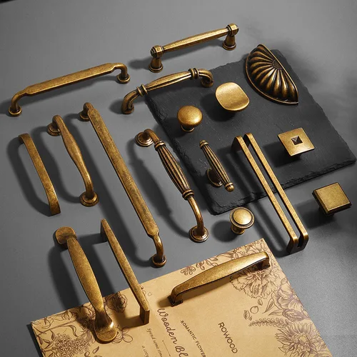 Imagen 2 del producto Tiradores de almacenamiento de armario antiguo, pomos para cajones de cocina, tiradores de armario, manija de puerta de armario, tiradores de herrajes para muebles Retro