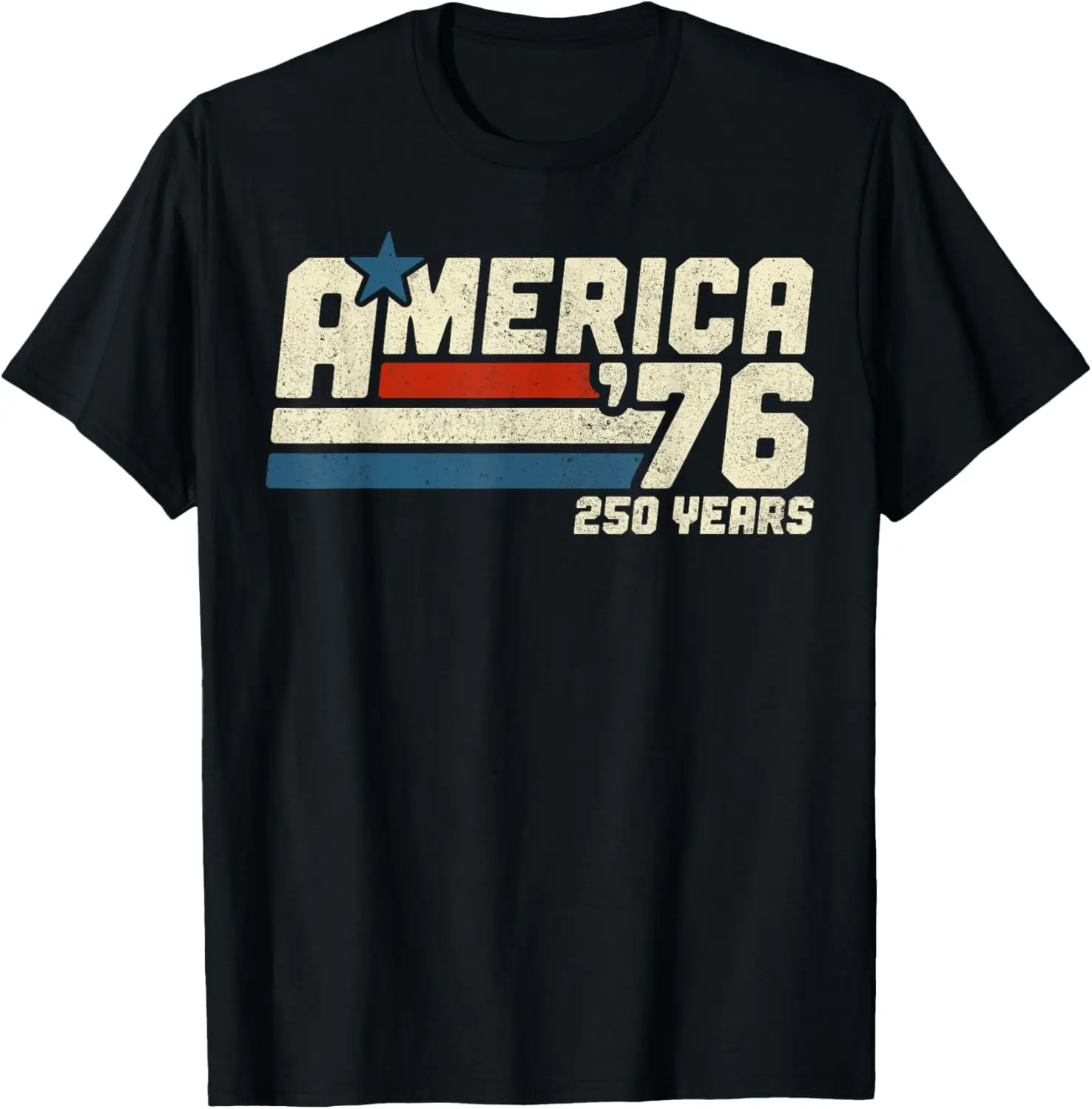 America Retro 250 Years 250Th Anniversary USA 1776 2026 T-Shirt 100% Cotton Trendy Y2K Short-Sleeve Tee-Soft, Quick-Drying,