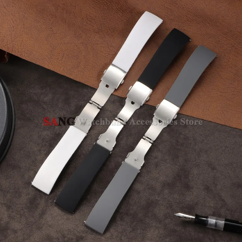 18/20/22/24mm Universal Quick Release Rubber Strap for Swatch for Omega Soft Plain Silicone Watch Bands Men Women Sport Bracelet
