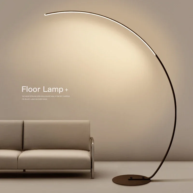 SANDYHA Stylish Nordic Minimalist LED Floor Lamp Energy Efficient Modern Indoor Lighting for Living Room Bedroom Bedside