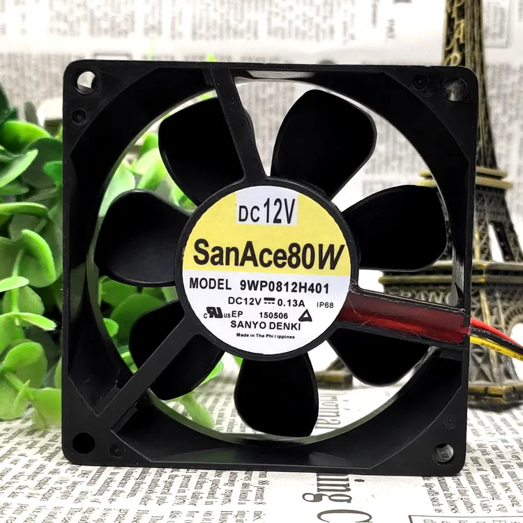 Sanyo 9WP0812H401 12V 8025 0.13a 8CM Waterproof Mute Cooling Fan