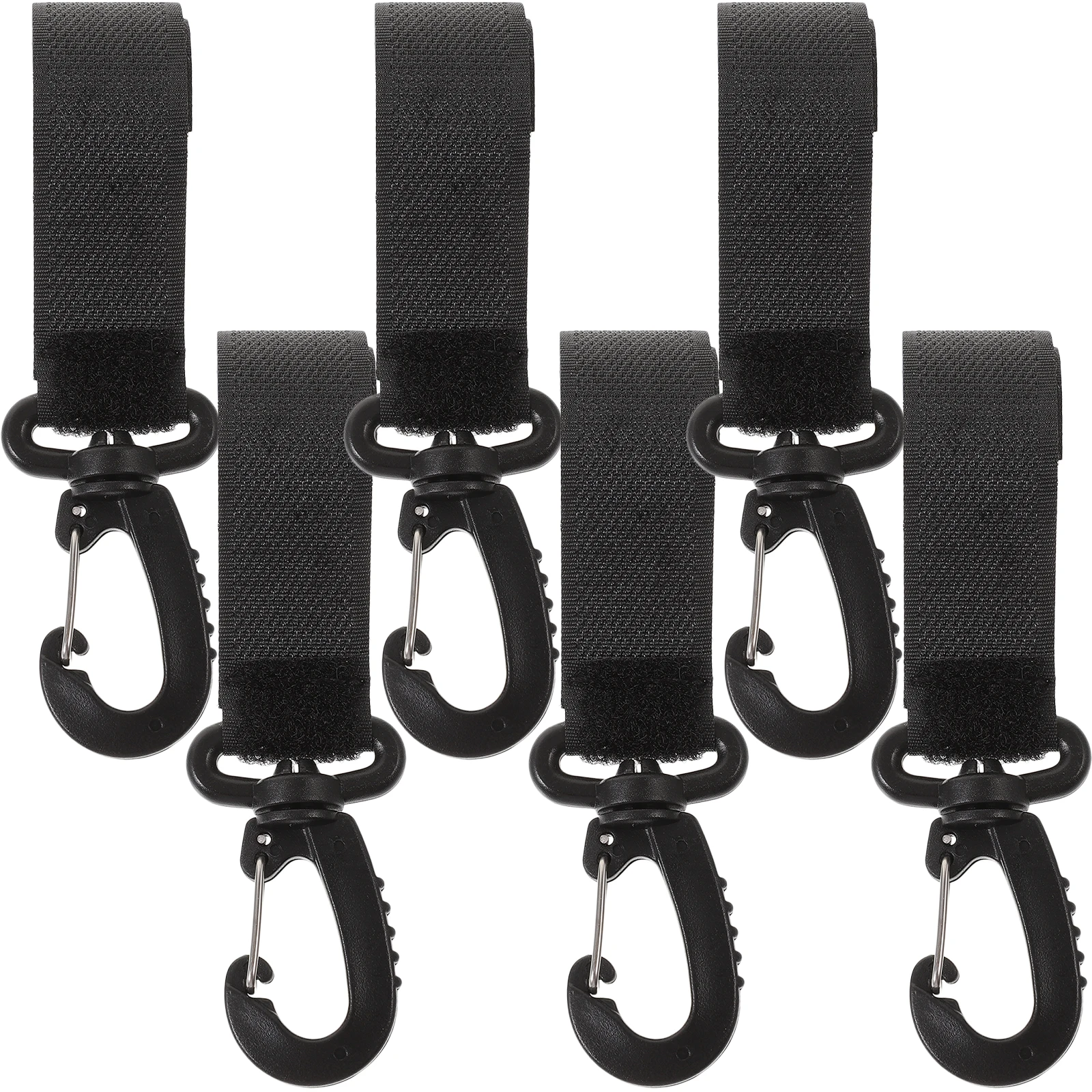 

6 Pcs Stroller Hooks for Diaper Bags Hanging Mom Stroller Strap Plastic Hangers Travel Baby Strap Hook Loop Design