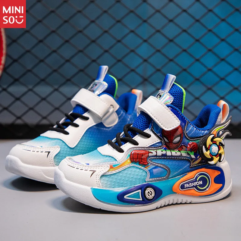 Miniso 2025 garçons Spider-Man baskets automne nouveau, mode anti-dérapant Durable enfants chaussures de course
