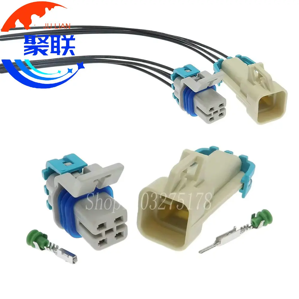 

1 комплект, 4 контакта, 12176897 15326423 12176896 автомобильный кислородный провод, электрический разъем, автомобильная водонепроницаемая розетка для Buick