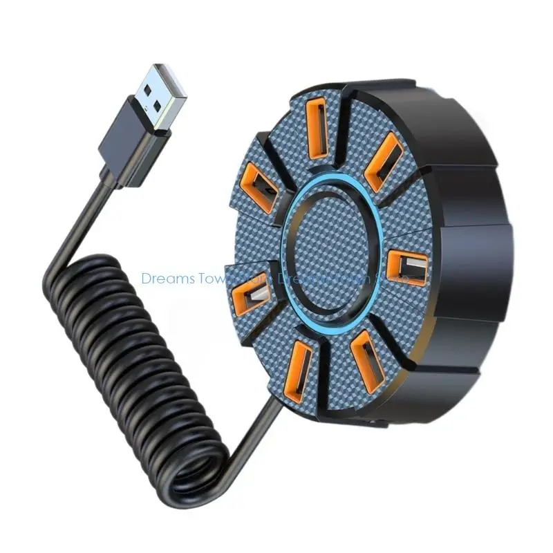  Heavy Duty 7 Port Hubs Simultaneous Device Charging PlugNPlay RGBs Light Indicators