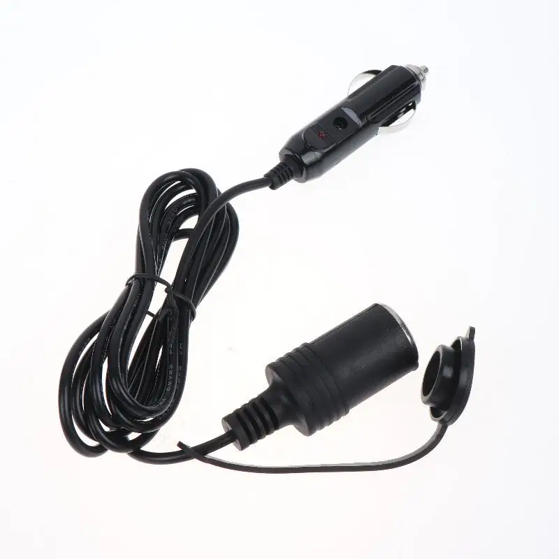 Car Cigarette Lighter Extension Power Cord Male-Female 12/24V Heavy Duty for Truck SUV Boat Outdoor Camping Power Supply
