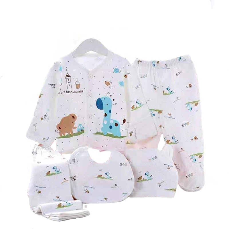 Newborn Baby Clothing Suits 0-3 Months Cartoon Cotton 5pcs/set Baby Girl Outfits