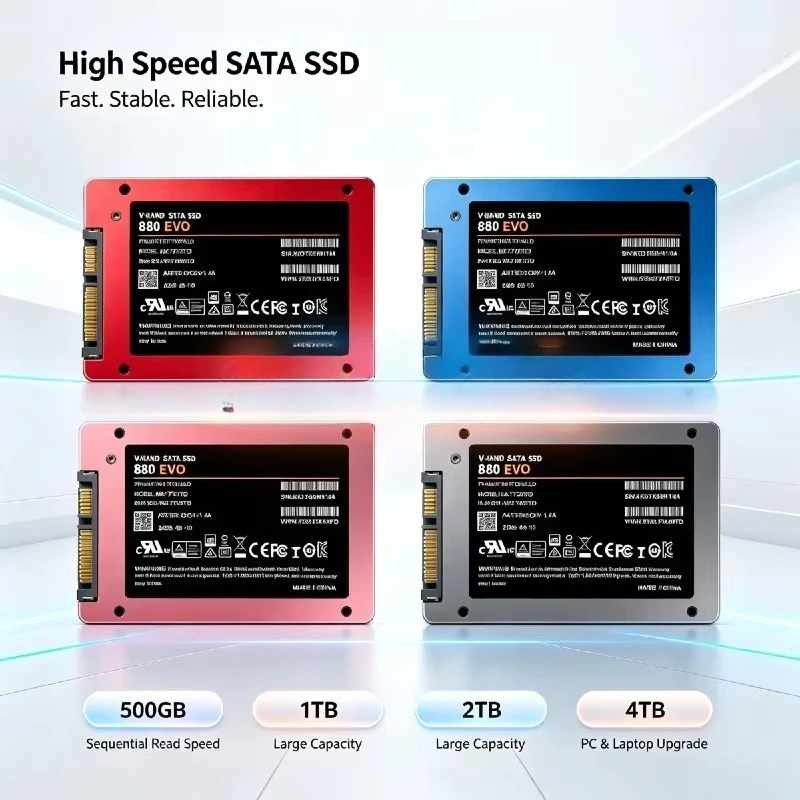 2.5 Inch SATA3 SSD 1TB 2TB 4TB High Speed Internal Solid State Drive for Desktop Laptop Mini PC Storage Replacement Max Pro