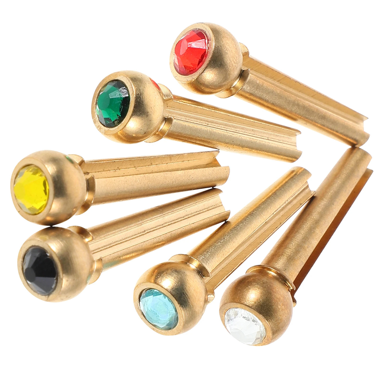

6pcs Acoustic Guitar Bridge Pins Metal String Nails Pegs For Sound Quality Enhancement Secure Placement Guitar Replacement Parts