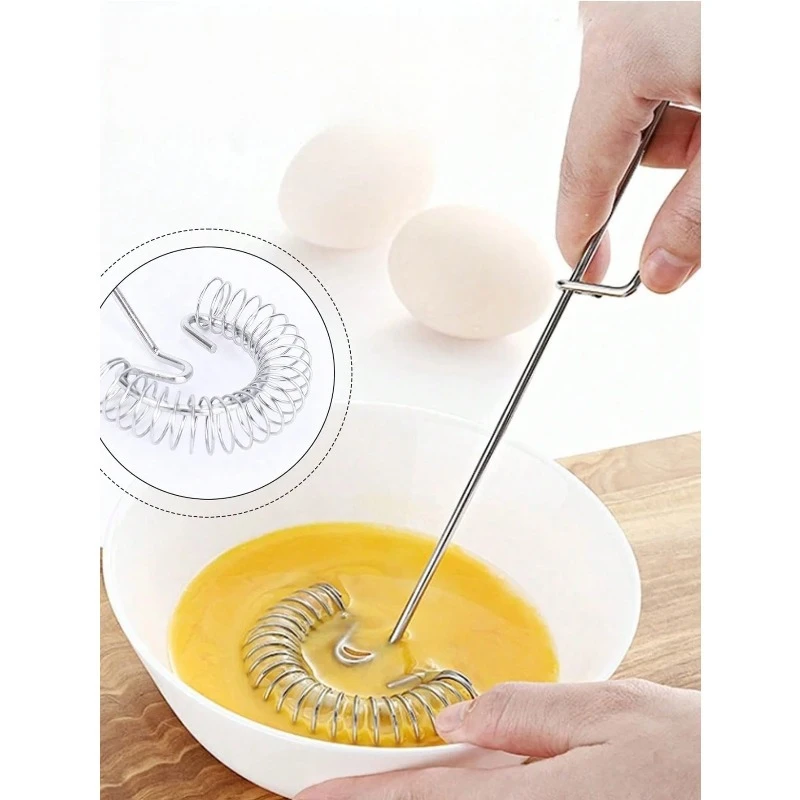

1PCS Non-Stick Stainless Steel Kitchen Whisk Spiral Egg Beater Spring Sauce Whip for Blending Mixing Stirring