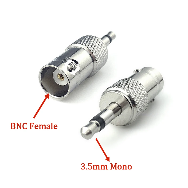 

1PCS BNC Female Jack to 3.5mm Mono 1/8" Male Plug RF Coaxial Adapter Connectors ﻿ ﻿