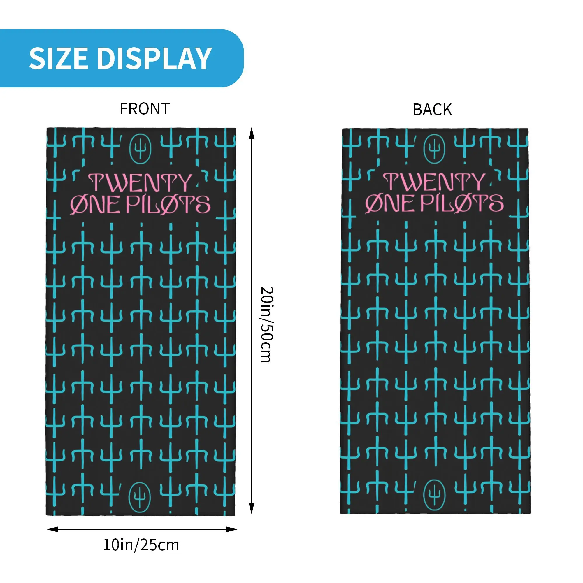 Custom Hot T-Twentys One P-Pilots Groups Neck Gaiter Men Women UV Face Shield Winter Punk Bandana Scarf for Hiking
