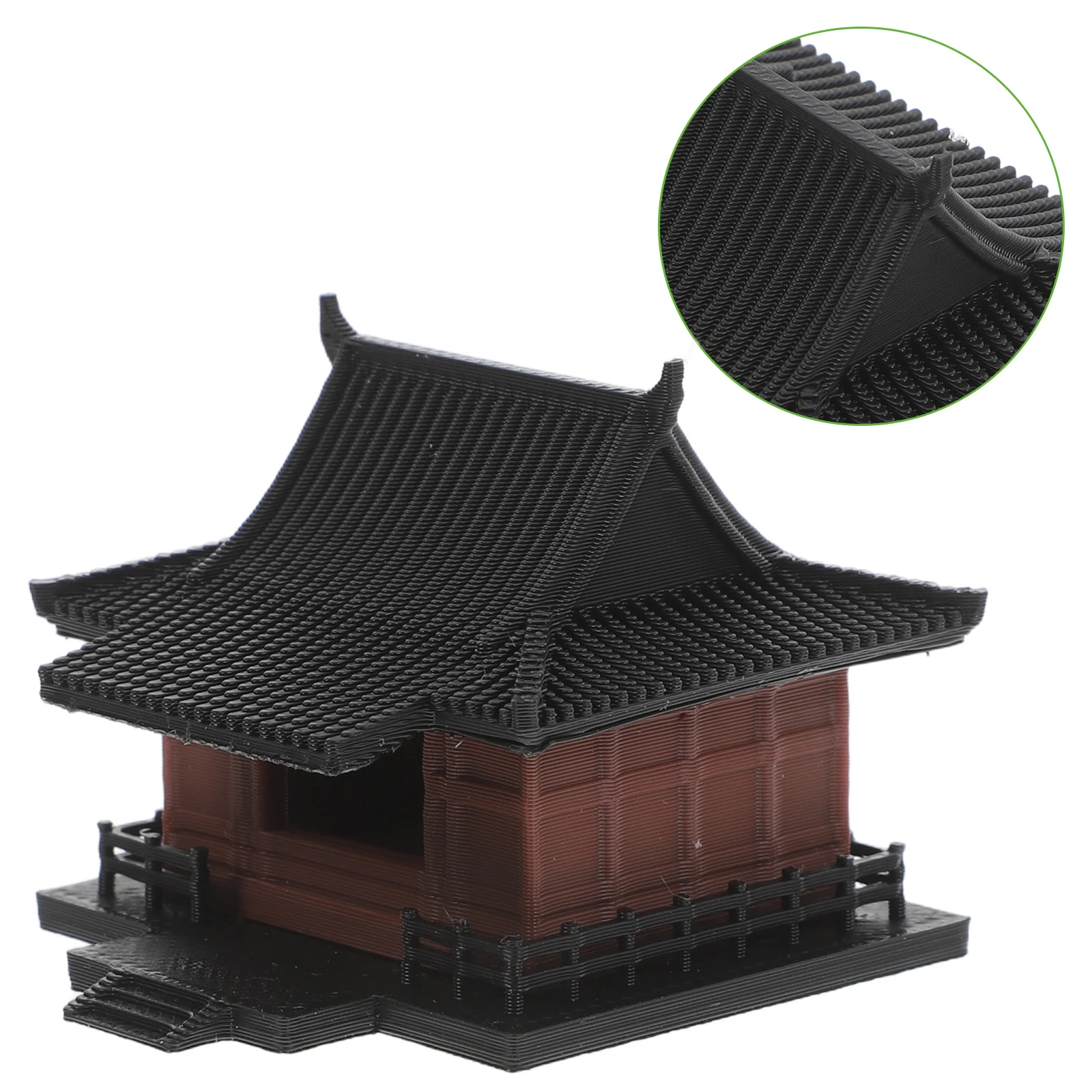

Chinese Style Pavilion Architecture Mini Bonsai Decorations Plastic Ornament Home Garden Decoration Micro Landscape Accessories