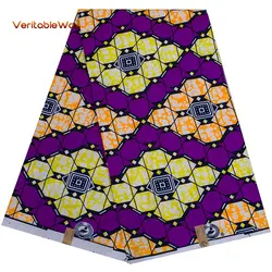 Africa Nigerian Prints Batik Fabric Real Wax Patchwork Sewing Dress Craft Cloth Polyester High Quality Ankara Tissu A-7
