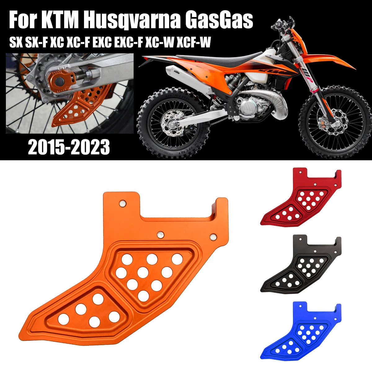 Для KTM Husqvarna TE FE TC FC FX SX SXF EXC EXC F XC XCF XCW XCFW 125 150 250 300 350 450 501 Защита заднего тормозного диска