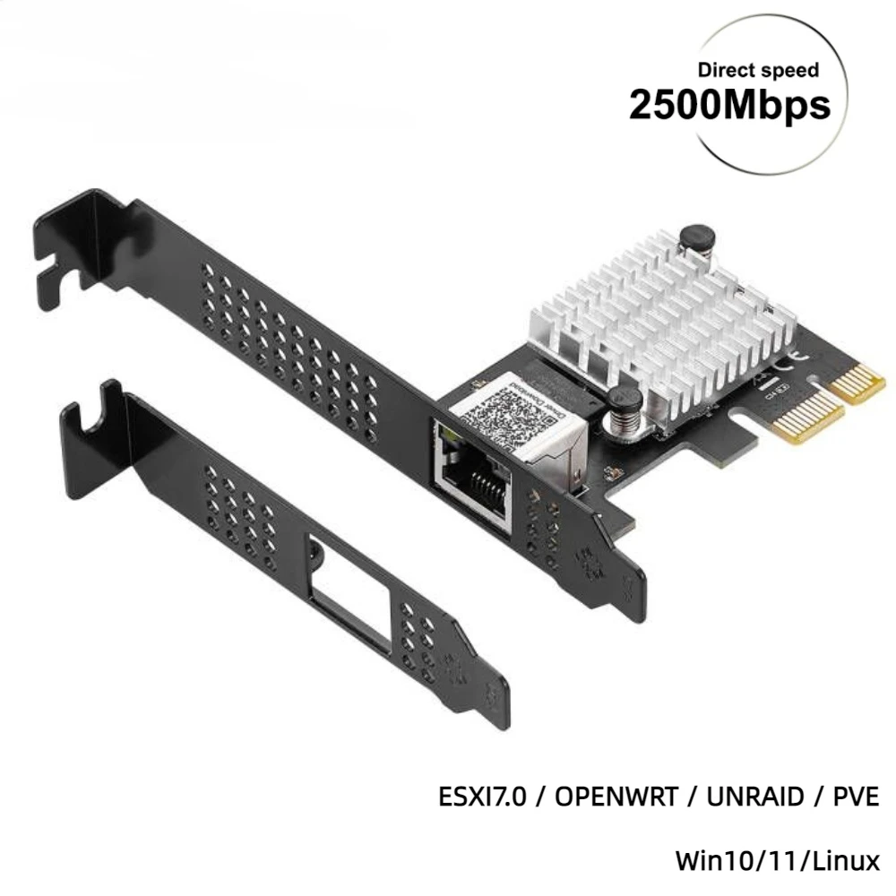 

Intel I225 чипы 100/1000M/2500M RJ45 сетевой адаптер PCIe PCI Express Gigabit Ethernet Сетевая Lan Карта