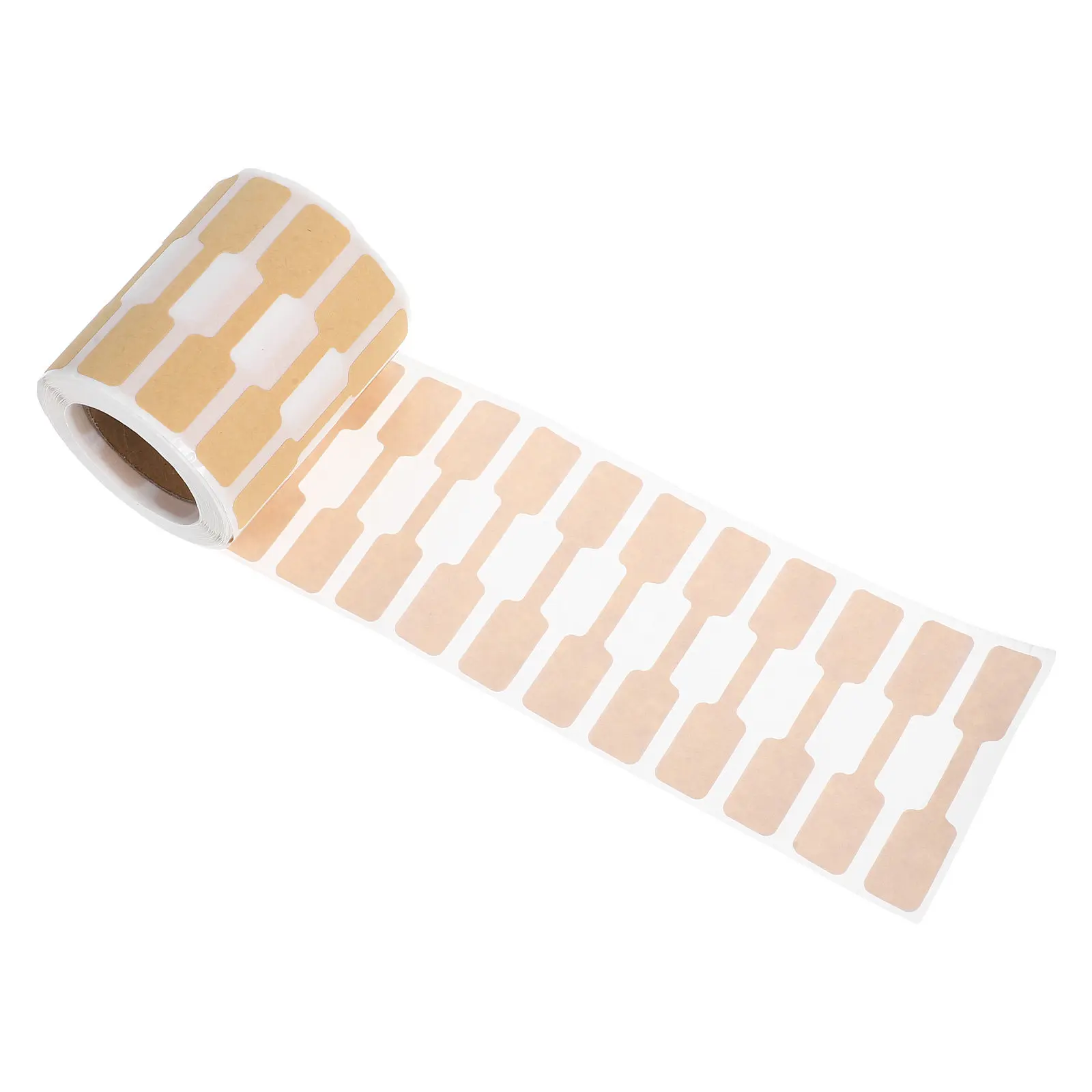 

500 шт. этикеток для ювелирных изделий, пустые прямоугольные самоклеящиеся этикетки из крафт-бумаги для колец, ожерелий, браслетов, ценники для продажи