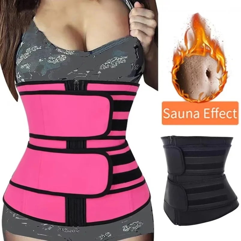 1pc Waist Trainer Slimming Body Shaper Fitness Belt Weight Loss Fat Burning Sport Girdle Sweat Trimmer Workout Cincher Shapewear