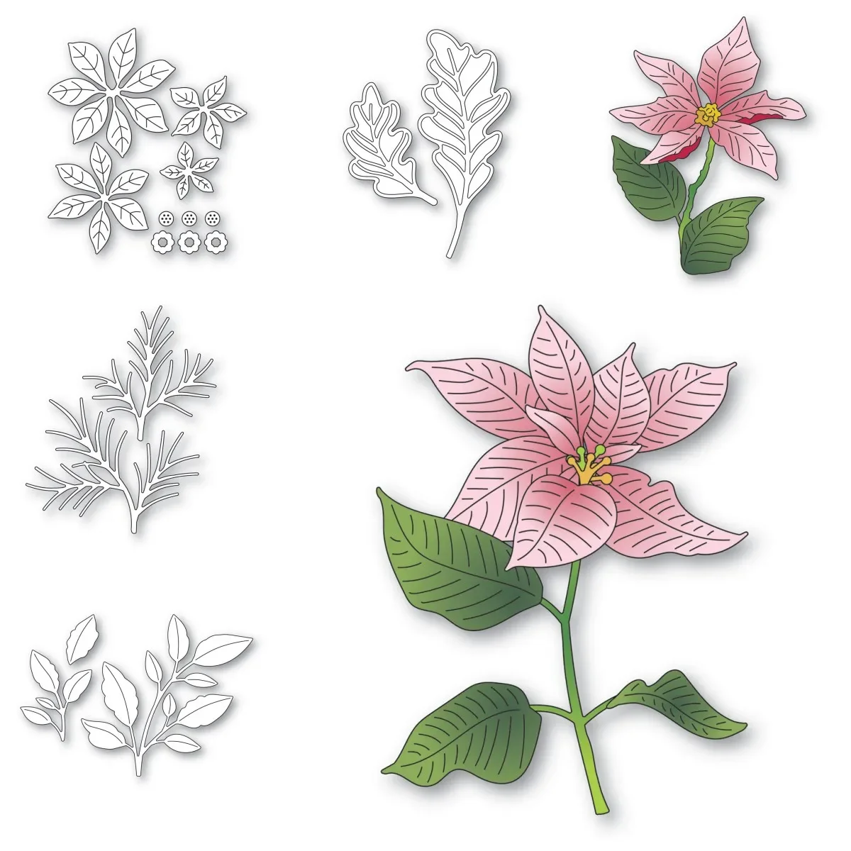 Craft Clearance Christmas Leafage Flowers Collection Metal Cutting Dies For Decorating Scrapbook Diy Paper Card Embossing Craft