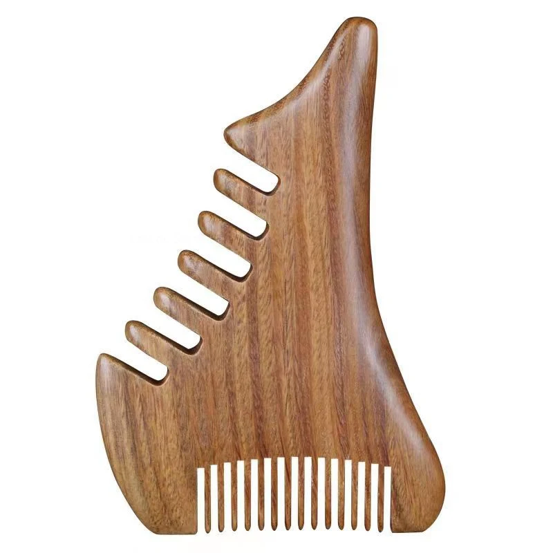 

1Pc Natural Sandalwood Multi-function Comb Meridian Massage Anti-static No-snags Wide Tooth Comb for Women Straight Curly Hair