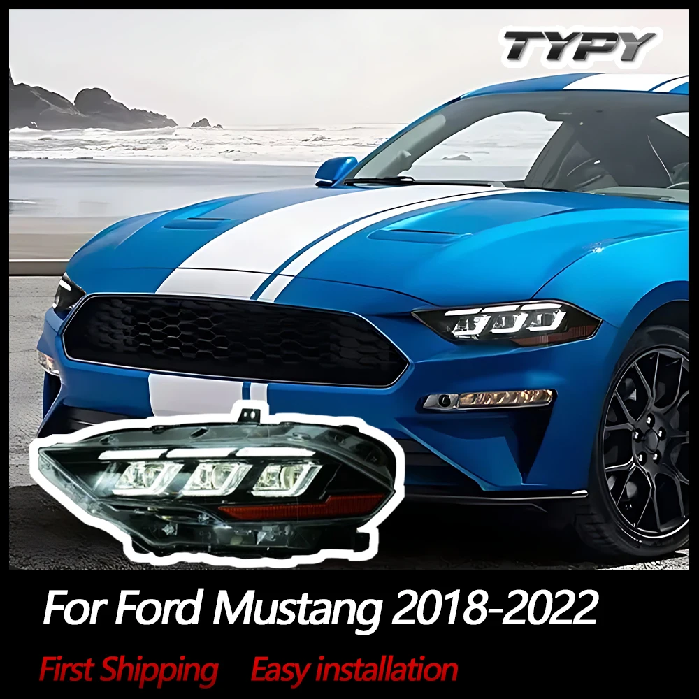 

Car Light Projector Head Lamps For Ford Mustang 2018-2022 Headlights Assembly 6 Lenses Headlamps DRL Turn Signal