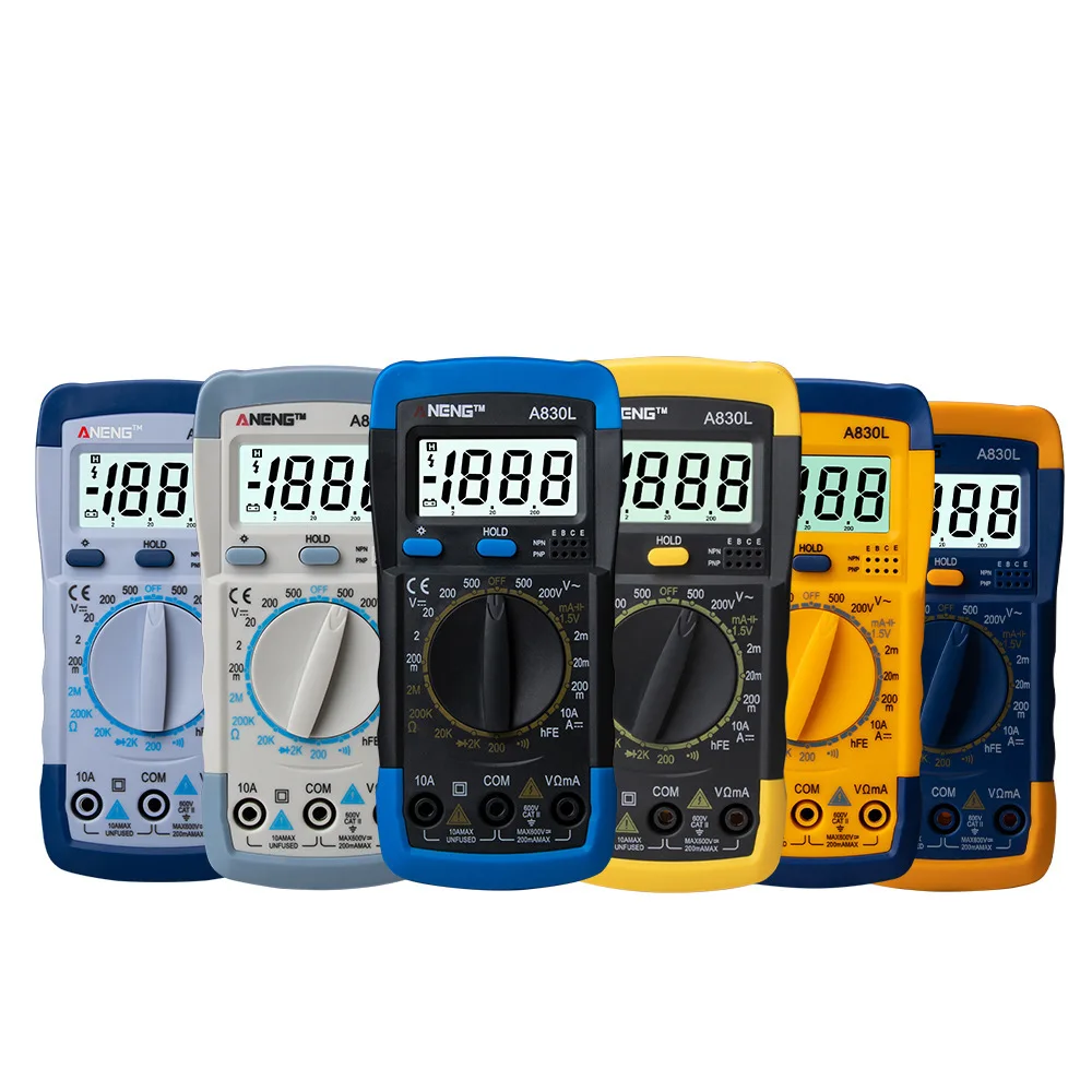 ANENG A830L LCD multimetro digitale amperometro elettrico voltmetro Tester misuratore di corrente palmare DC AC diodo di tensione strumento di frequenza