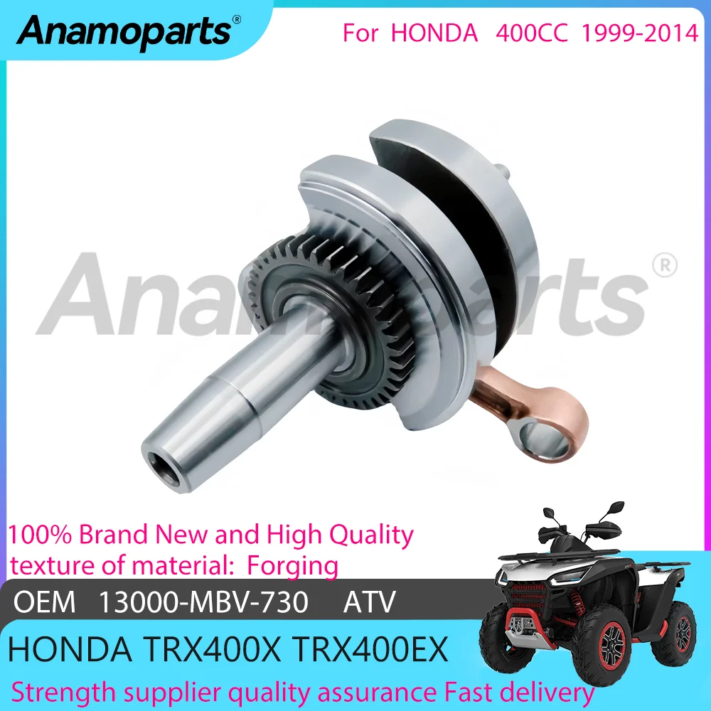 Pièces d'assemblage de vilebrequin de moteur de moto, convient pour 1999-2014 HONDA TRX400X TRX400EX TRX 400 EX 400 CC 400CC RL 13000-MBV-730