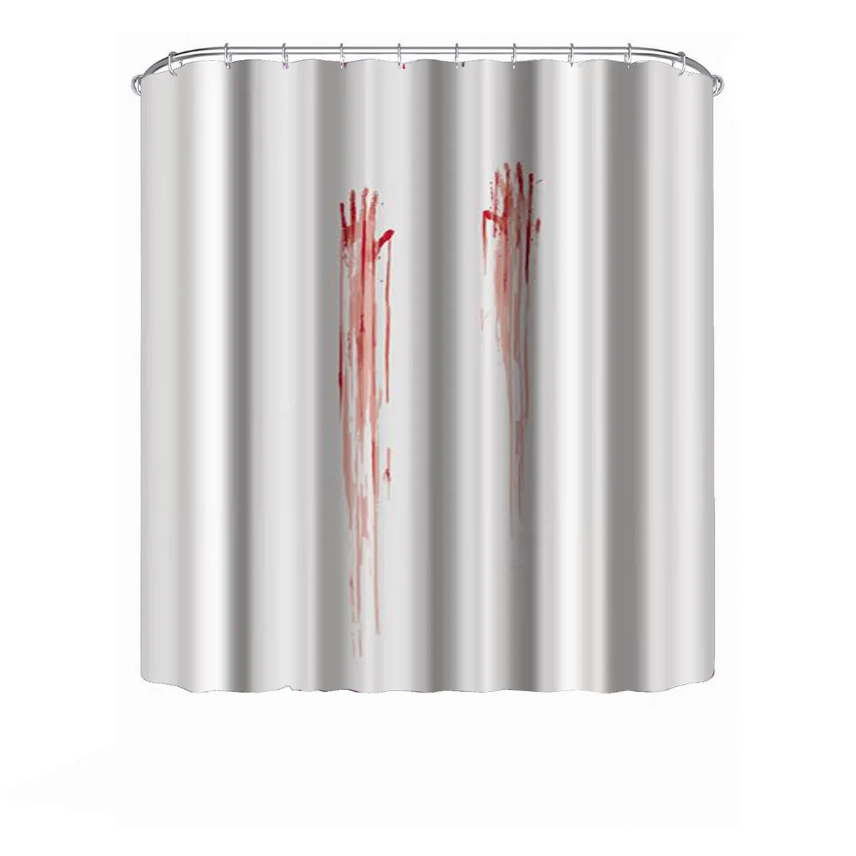 

Blood Handprints Waterproof Shower Curtain Polyester Bathroom Curtain Halloween Decoration Horror Gift Easy Clean Shower