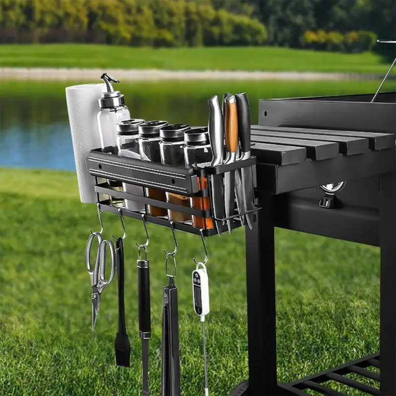 Grill Organizer Barbecue Tool Storage Container Barbecue Caddy Storage For Grilling Picnic For Tongs Baking Brush