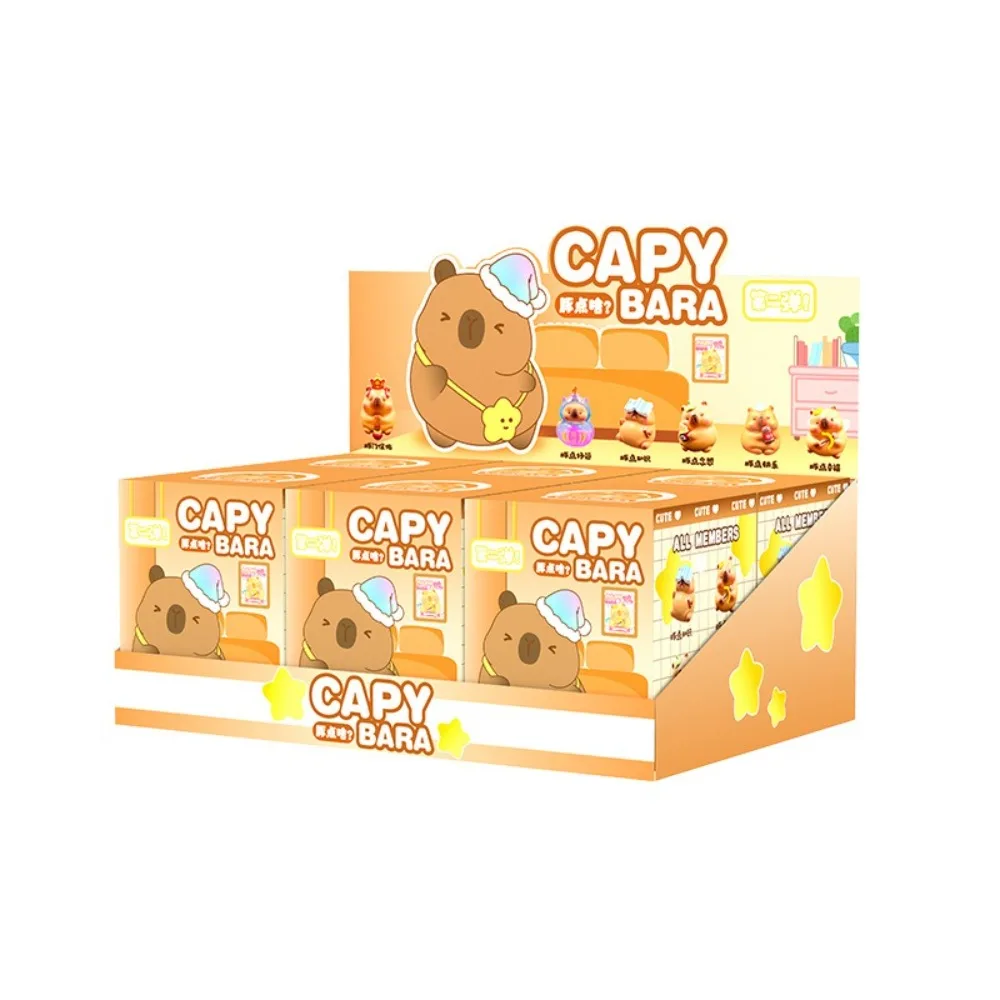 Mini Capibara Capybara Mystery Box Warme Dagelijkse Serie Actiefiguren Capibara Beeldje Hars Cavia Bureau Ornament