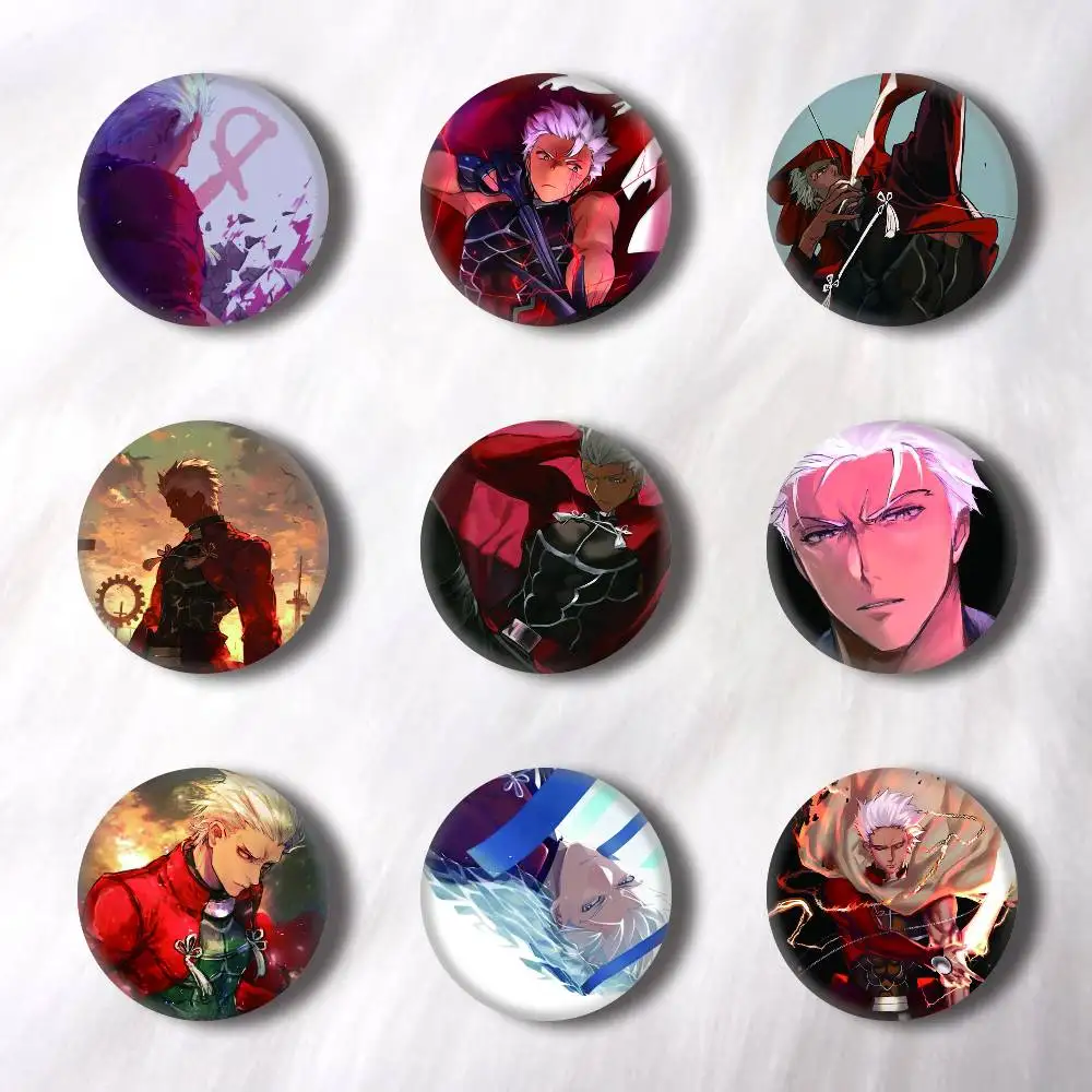 Anime A-Archer Creative Round Button Badges Cute Pin Brooch for Backpack Clothes Lapel Jewelry Accessories Friends Gift