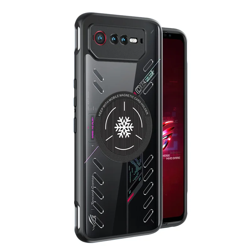 Phone Case for ASUS Rog Phone 8 7 Pro Rog 6 Pro 6D Ultimate Graphene Heat Dissipation  Anti Drop Esports Magnetic Cooler Fan